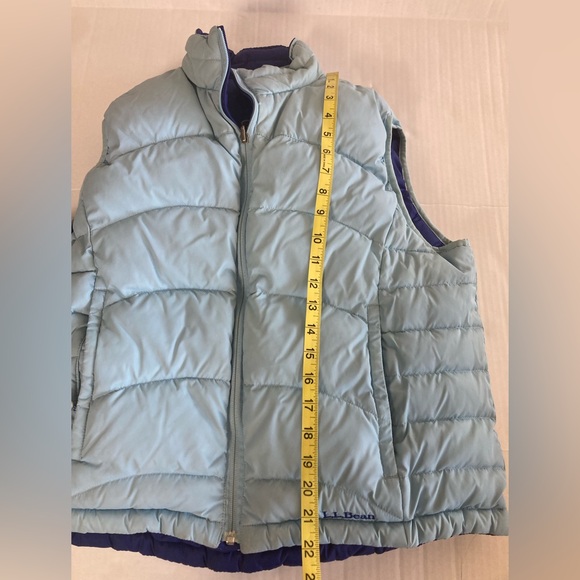 L.L.Bean Puffer Down Filled Vest Zipper Reversible Women’s Size Large - Picture 9 of 9